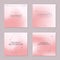 Set of minimalistic soft gradient background templates. elegant soft blur texture in pastel warm colors. Vector design for covers