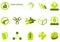 Set of mixed green icons