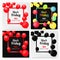 Set of mobile sale banners with Shiny Balloons. Black Friday sale banners. Vector illustrations of online shopping
