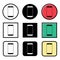 Set of mobile telephone smartphone icon, chat web internet communication vector illustration