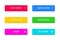 Set of modern button for infographic, web, banner. Colorful call action icon in flat style. Infographic button learn, read, more