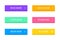 Set of modern button for infographic, web, banner. Colorful call action icon in flat style. Infographic simple button on isolated