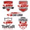 Set of modern car logo, emblems and badges.