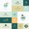 Set of modern flat design beauty icons