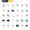 Set of modern flat design icons for graphic and web designers