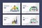 Set of modern flat design templates for Business, startup business, schedule, investment, seo. Easy to edit and customize. Modern