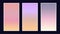 Set modern gradients in abstract sunset and sunrise sea blurred background templates