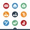 Set of modern mail icons