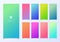 Set of modern smartphone screen gradient Soft color template design for wallpaper background