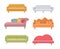 Set of Modern Sofa, Classic or Retro Couch Comfortable Two-seat Lawson Sofa, Loveseat, Chaise and Futon Soft Couches