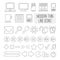 Set of modern thin line icons for web, vector