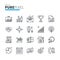 Set of modern thin line pixel perfect icons of business and marketing