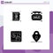 Set of Modern UI Icons Symbols Signs for address, business, info, sale board, report