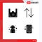 Set of Modern UI Icons Symbols Signs for bag, customer, shopper, change, customer support