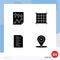 Set of Modern UI Icons Symbols Signs for data, code, paper, layout, website