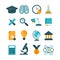 Set of modern vector education icons