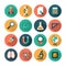 Set of modern vector science icons