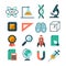 Set of modern vector science icons