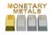 Set of monetary metals ingots