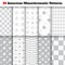 Set of monochromatic American seamless patterns