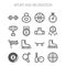 Set of monochromatic simple sports icons