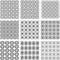 Set of monochrome geometrical patterns