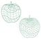 Set of mosaic apples. for coloring and design. isolated. easy to modify.