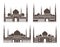 Set of Mosque or Masjid Elements