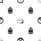 Set Motor gas gauge, Location and station and Propane tank on seamless pattern. Vector