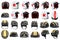 Set motorcycle helmets