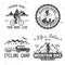 Set of Mountain bikings clubs. Vector illustration.