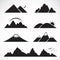 Set of mountain icons