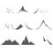 Set of mountais shapes