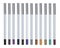 Set of multi-colored cosmetic pencil for make-up isolated white background