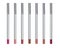 Set of multi-colored cosmetic pencil for make-up isolated white background