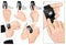 Set of multi-touch gestures for smart-watch.