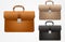 Set of multicolored business briefcase