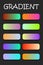 Set of multicolored gradients. Vector gradient