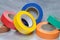Set of multicolored insulating tapes