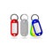 Set of multicolored key chains for plastic, vector image