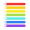 Set of multicolored rainbow buttons banners. Business menu.