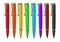 Set of multicoloured pens