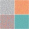 Set multicoloured seamless textures