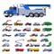 Set of municipal service truck icons