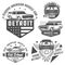 Set of muscle car for logo and emblems.Retro and vintage style.Drag racing car.