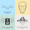 Set of music logos templates. Recording studio labels. Radio badges with sample text. Vector illustration for design, web.