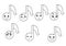 Set of musical note Ñ rating emotion faces