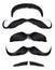 Set mustache black colors.