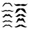 Set of mustache (mustache collection), retro style, illus