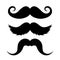 Set of Mustache on White Background. Vector